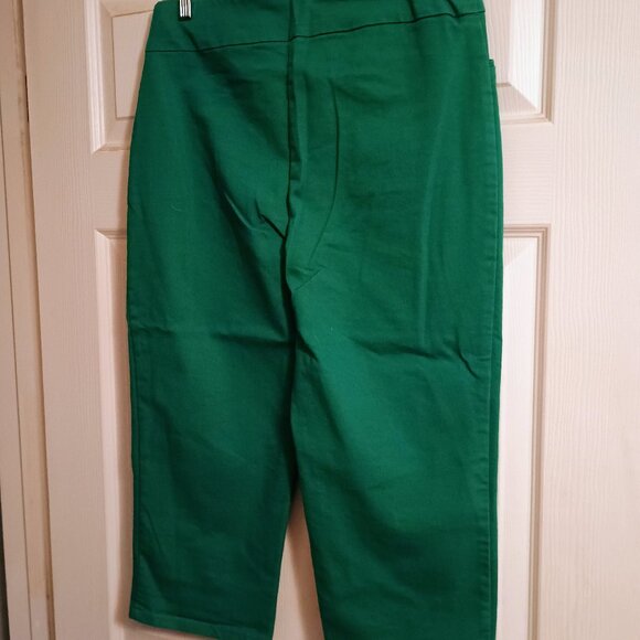 Croft & Barrow Green Capris Sz 10, Stretch, Hi Rise, Pockets, NWOT - Picture 2 of 4
